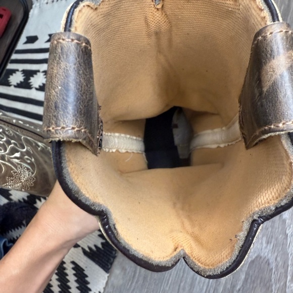 Laredo Women’s Jasmine Cowboy Boots Leather Taupe Size 6 - Picture 8 of 11